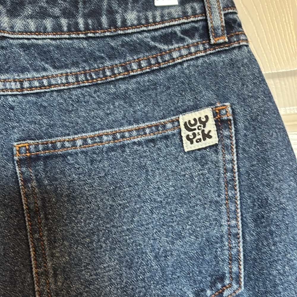 Lucy & Yack Classic High-Rise Women's Blue Denim Jeans 28R - Picture 8 of 12